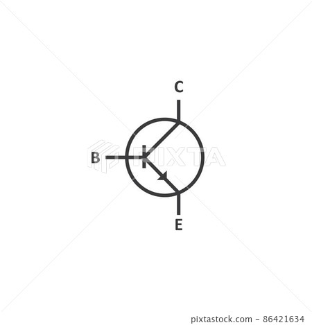 NPN transistor type sign  icon vector concept design 86421634