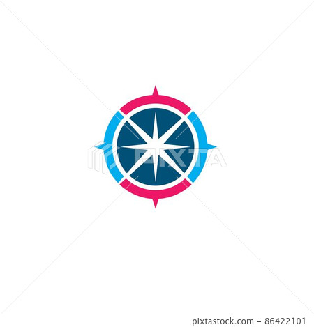 compass icon  vector template illustration 86422101