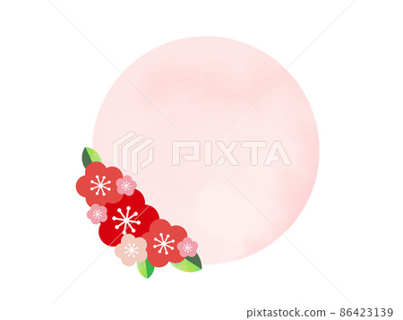 Plum blossom frame circle 1 Plum blossom frame circle 1 86423139