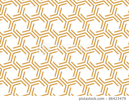 The geometric pattern with lines. Seamless vector background. White and gold texture. Graphic modern pattern. Simple lattice graphic design 86423479