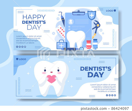 Dentist Day Banner Template Flat Dental Design Illustration Editable of Square Background Suitable for Social media or Web Internet Ads Dentist Day Banner Template Flat Dental Design Illustration Editable of Square Background Suitable for Social media or Web Internet Ads 86424097