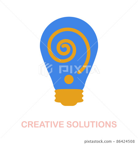 Creative Solutions flat icon. Colored element... - Stock Illustration ...
