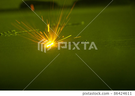 3D printer printing three-dimensional object from metal powder. 3D printer printing three-dimensional object from metal powder. 86424611