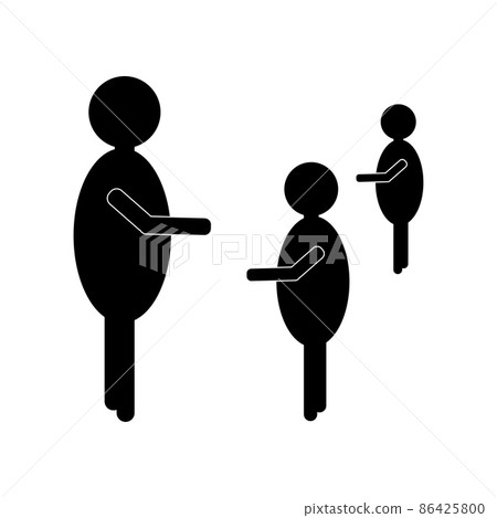 Silhouette, social, icon, symbol, people, teamwork, organization 86425800