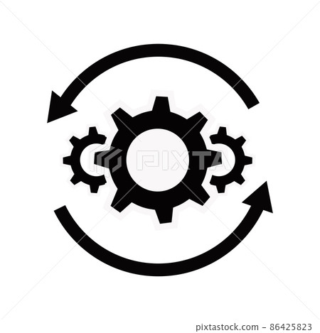 Workflow icon in line style. For your design,... - Stock Illustration ...