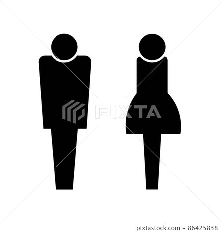 man and woman icon. boy and girl icon or badge man and woman icon. boy and girl icon or badge 86425838