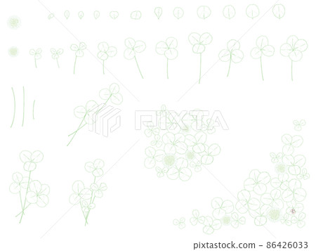 三葉草花葉套裝(彩線圖) 三葉草花葉套裝(彩線圖) 86426033