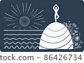 concept of meditation sea 86426734