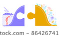 concept of life, in the form of a puzzle 86426741