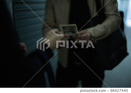 Bearded person in the back alley Bearded person in the back alley 86427440