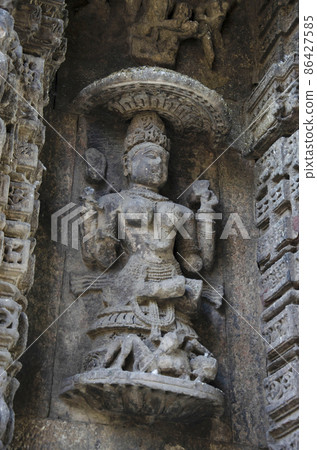 Carved idols on the Vadodara Bhagol also known as the Western gate, located in Dabhoi, Gujarat, India Carved idols on the Vadodara Bhagol also known as the Western gate, located in Dabhoi, Gujarat, India 86427585