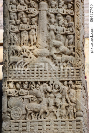 Stupa No 1, South Gateway, Left Pillar Front Face, Panel 2 Stupa No 1, South Gateway, Left Pillar Front Face, Panel 2 86427749