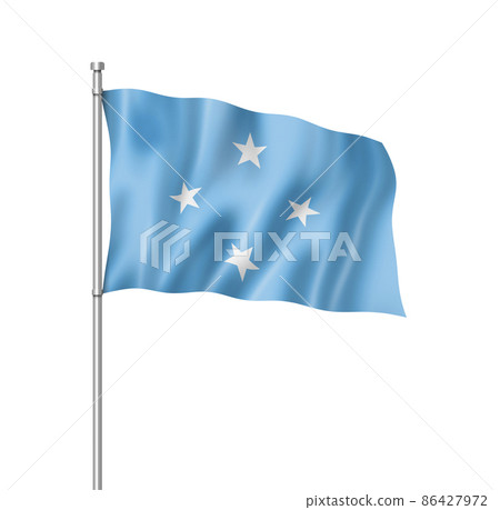 Micronesian flag isolated on white 86427972