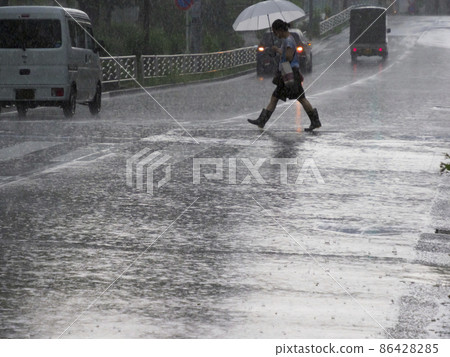 Rain crosswalk Rain crosswalk 86428285