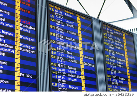 電燈公告牌在機場 電燈公告牌在機場 86428359