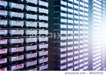 data storage towers filled with hard disks data storage towers filled with hard disks 86429342