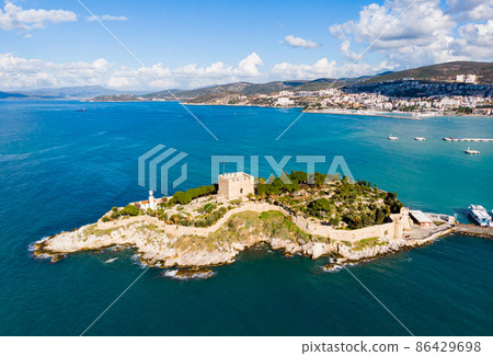 Top view of the Pigeon island. Kusadasi. Turkey. 86429698