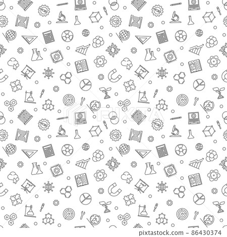 STEM Learning vector seamless pattern. Science background 86430374