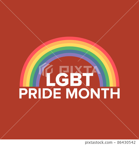 Happy pride month square banner with pride... - Stock Illustration ...