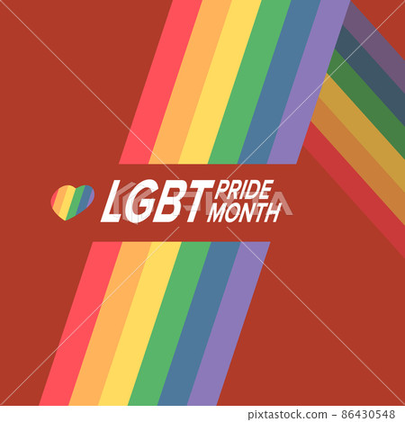 Happy pride month square banner with pride... - Stock Illustration ...