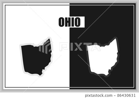 Flat style map of State of Ohio, USA. Ohio outline. Vector illustration Flat style map of State of Ohio, USA. Ohio outline. Vector illustration 86430631