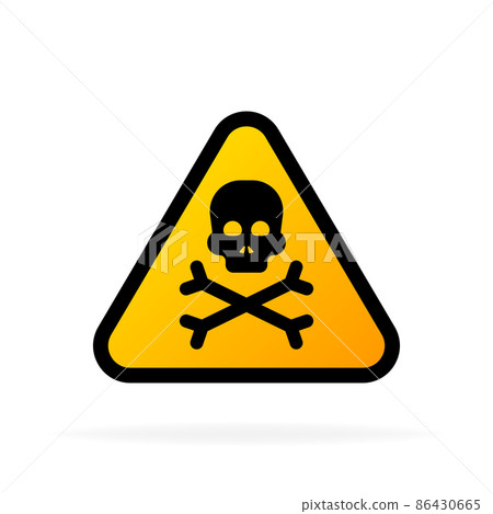 Danger yellow vector signs. Radiation sign, Biohazard sign. Vector illustration 86430665
