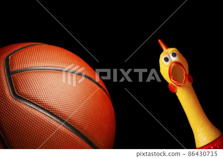 image of basketball rubber chicken dark background image of basketball rubber chicken dark background 86430715