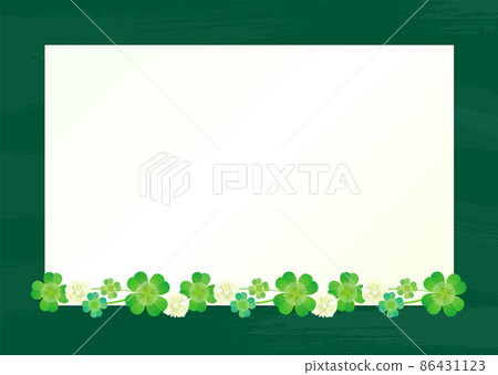 Background material blackboard clover spring frame Background material blackboard clover spring frame 86431123