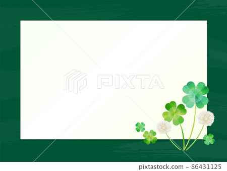 Background material blackboard clover spring frame Background material blackboard clover spring frame 86431125