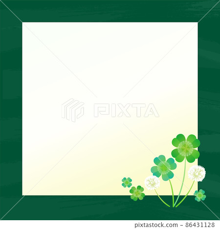Background material blackboard clover spring frame Background material blackboard clover spring frame 86431128