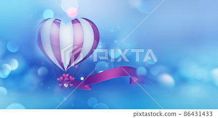 Hot Air Balloon In The Shape Of A Heart Hot Air Balloon In The Shape Of A Heart 86431433