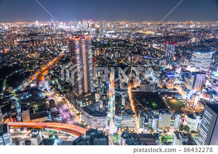 《Tokyo》 Looking around Tokyo city night view, Ikebukuro 86432278