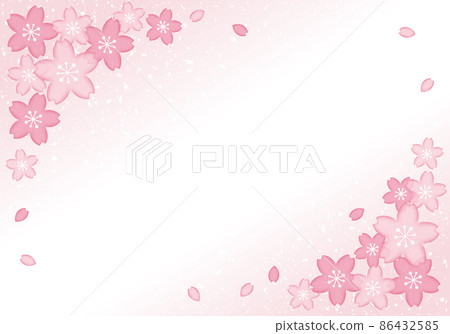 櫻花水彩風格背景框架 86432585
