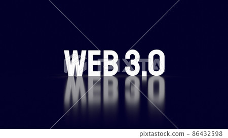The Web 3.0 text for technology concept 3d... - Stock Illustration ...