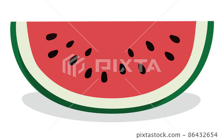 可愛的西瓜插圖，適用於兒童、食品教育、材料和商業用途 86432654