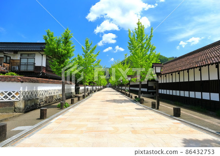[島根縣]新鮮的綠色津和野町街 86432753