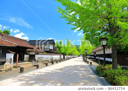 [島根縣]新鮮的綠色津和野町街 86432754