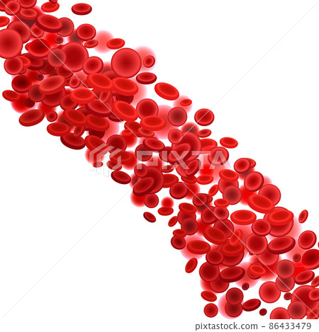Blood cells flow 86433479