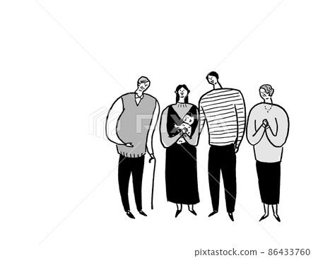 女抱娃,男老爹,一家人(橫排,右排) 女抱娃,男老爹,一家人(橫排,右排) 86433760