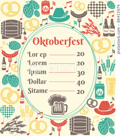 Oktoberfest menu template 86433974