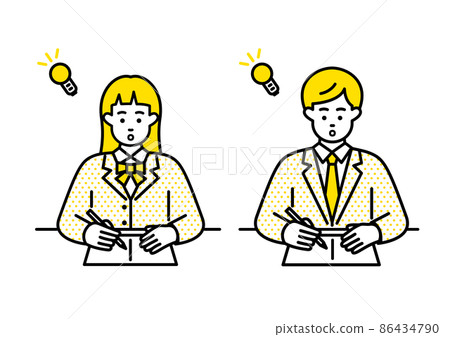 High school student vector set High school student vector set 86434790
