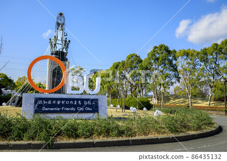 Obu City Obu Station West Exit Rotary Scenery 86435132