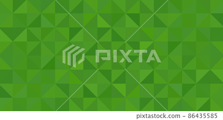 Green segmented background. Triangular...-插圖素材 [86435585] - PIXTA圖庫