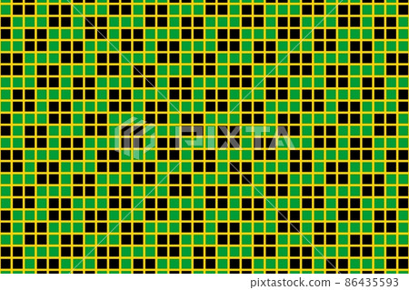 Geometric pattern in the colors of the national flag of Jamaica. The colors of Jamaica. 86435593