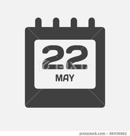 Icon day date 22 May, template calendar page Icon day date 22 May, template calendar page 86436662