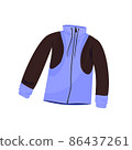 Jacket hoodie on white background. Vector illustration. 86437261