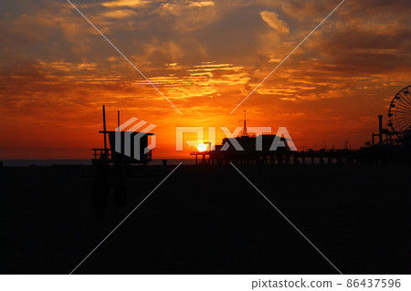 Sunset in southern California 86437596