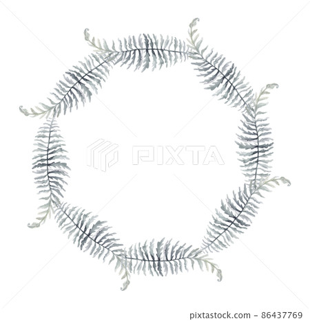 Cute cartoon baby dinosaurs tropical collection watercolor wreath illustration, hand painted dino isolated on a white background for wreaths decoration. Rex children funny art Cute cartoon baby dinosaurs tropical collection watercolor wreath illustration, hand painted dino isolated on a white background for wreaths decoration. Rex children funny art 86437769