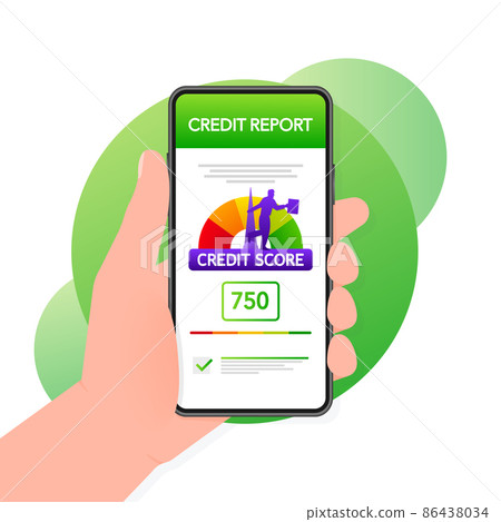 Credit score concept icon. Document concept.Vector illustration design 86438034