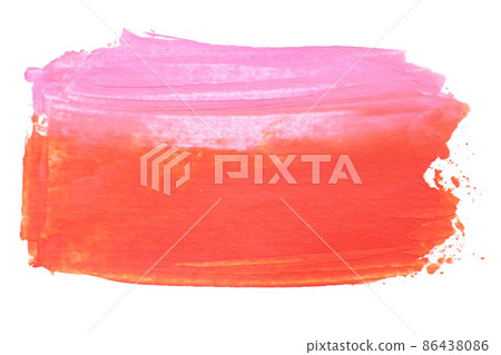 abstract acrylic watercolor paint brush stroke texture isolated on white background for logo and banner. design, creative, and illustration. 86438086